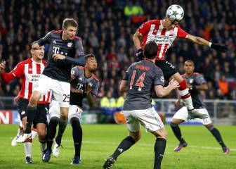 PSV 1-2 Bayern Múnich: Ficha, Crónica y goles del juego