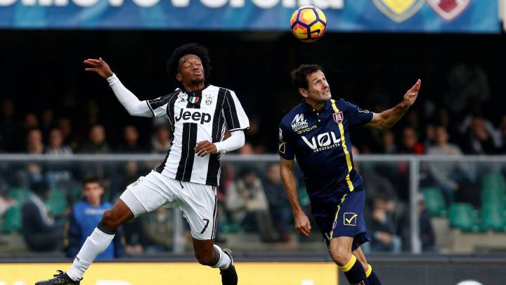 Cuadrado fue titular y dio una asistencia en el triunfo de la Juventus sobre el Chievo.