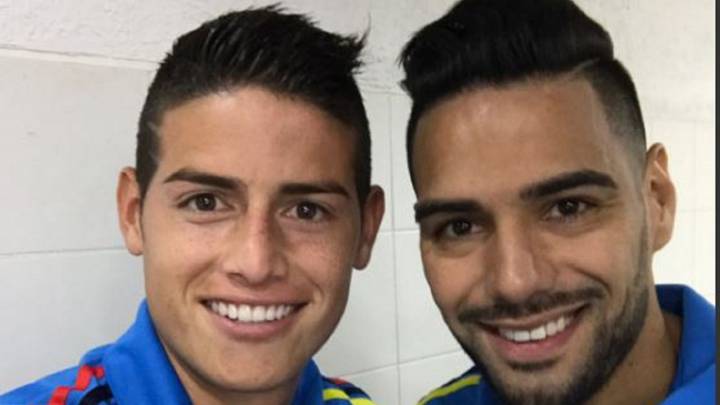 James le da la bienvenida a Falcao por su regreso a la Selección Colombia para las Eliminatorias 