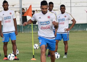 Imágenes de primera práctica de Colombia en Argentina