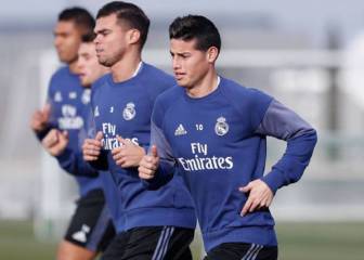 ¡James esta de vuelta! Entrena con el grupo principal del Real