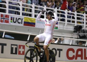 ¡Fabián Puerta enorme! gana el oro en el keirin de Copa Mundo