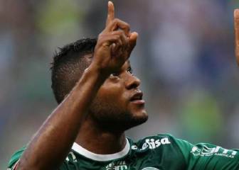 Borja marca con el Palmeiras con asistencia de Yerry Mina