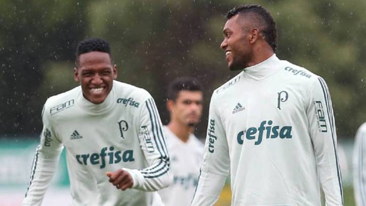 Yerry Mina y Miguel Borja se podrían beneficiar con el regreso de Cuca como DT de Palmeiras 