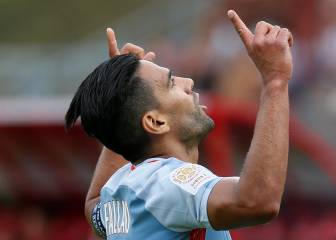 En imágenes Falcao y sus tres goles ante Dijon en Ligue 1