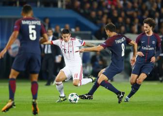 Resultado PSG 3-0 Bayern Múnich: James jugó el primer tiempo
