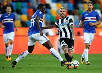 Udinese 4-0 Sampdoria: Duván fue titular en la derrota de su equipo