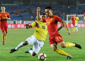 Las mejores imagenes de la goleada de Colombia a China