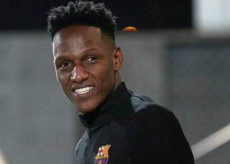 Mina y las bromas con Messi y Suárez en práctica del Barcelona