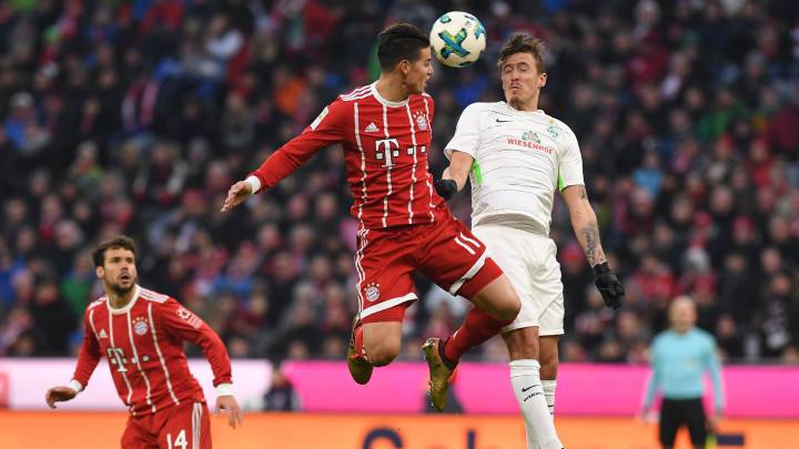 Así ha cambiado el juego de James Rodríguez desde su debut oficial con Bayern Múnich