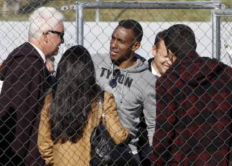 Amaranto Perea recibe a 'Las Leonas' en la sede del Atlético