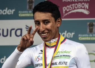 Egan Bernal celebra en Manizales, gana la Oro y Paz