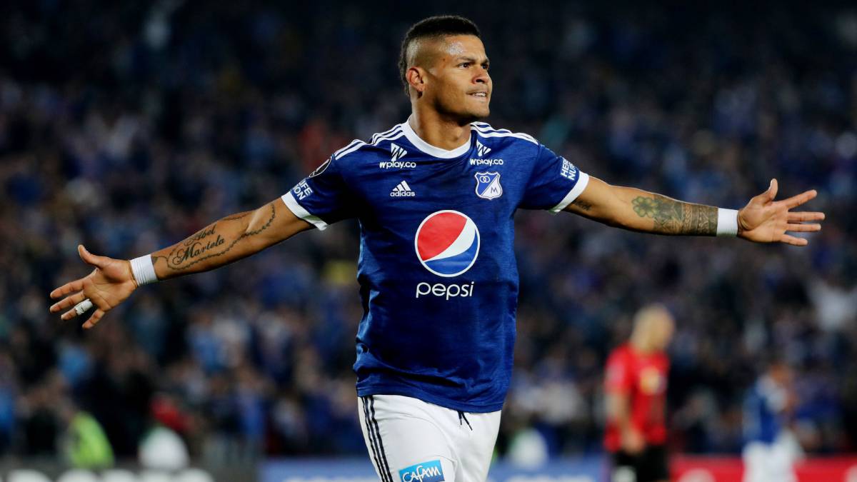 Ayron del Valle marcÃ³ tripleta en la victoria de Millonarios frente a Deportivo Lara por Copa Libertadores