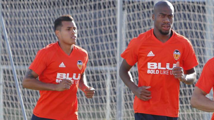 Jeison Murillo y Kondogbia, jugadores del Valencia