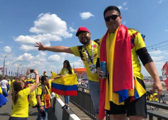 ¡Somos locales en Saransk! Hinchas colombianos acompañan a la Selección en el debut