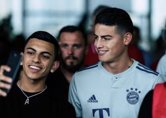 Alegría en la llegada de James a la concentración del Bayern en Miami
