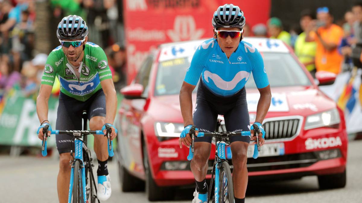 Nairo Quintana hablÃ³ despuÃ©s de la penÃºltima etapa de la Vuelta a EspaÃ±a de su octavo lugar y del trabajo del Movistar con Alejandro Valverde