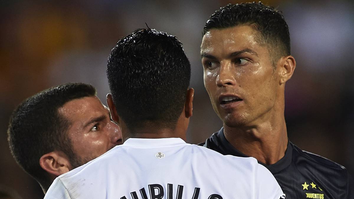 Cristiano Ronaldo se encaró con Jeison Murillo