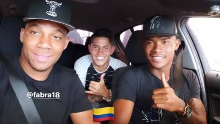 Frank Fabra, Wilmar Barrios y Jorman Campuzano, jugadores de Boca Juniors