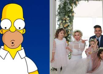 Así lucen Falcao y su familia como personajes de ‘Los Simpson’