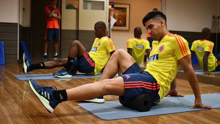 Falcao en entrenamiento con Colombia