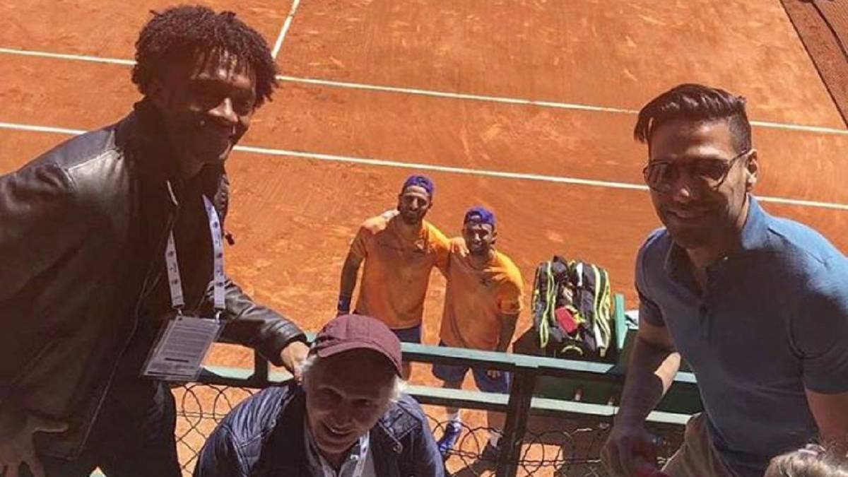 Falcao y Juan Guillermo Cuadrado estuvieron en el partido de dobles de Juan SebastiÃ¡n Cabal y Robert Farah en el Abierto de Montecarlo de tenis