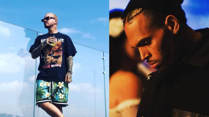 J Balvin se une a la defensa de Chris Brown  y es criticado en redes sociales 