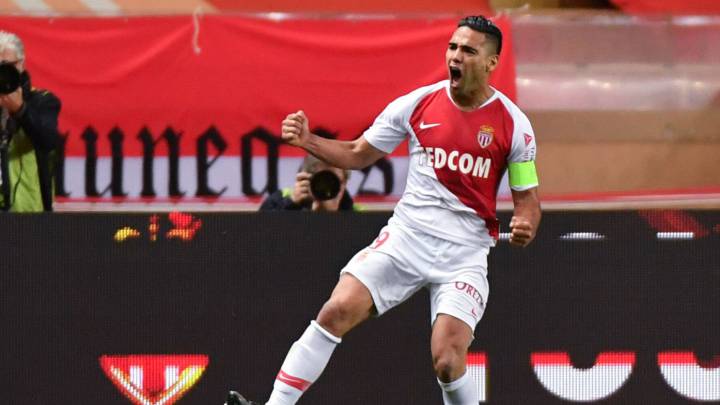 Falcao García celebra un gol ante Amiens