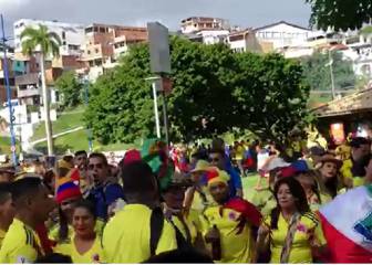 Ambientazo colombiano a las afueras del Arena Fonte Nova