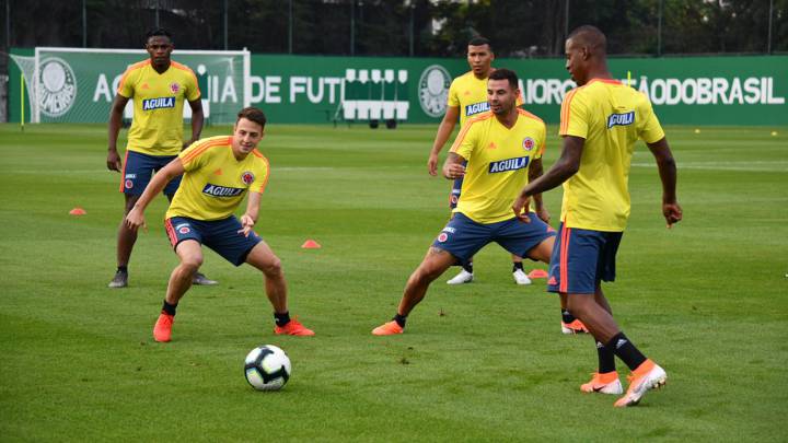Entrenamiento de la Selección Colombia en el campo de entrenamiento de Palmeiras antes del partido ante Catar por la Copa América