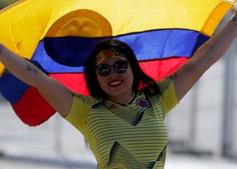 Los hinchas colombianos hacen la fiesta en Arena Fonte Nova