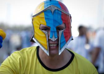 En imágenes el alma del juego: Hinchas de Colombia y Chile