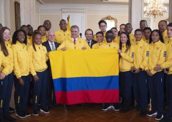 Delegación colombiana iza la bandera en Villa Panamericana