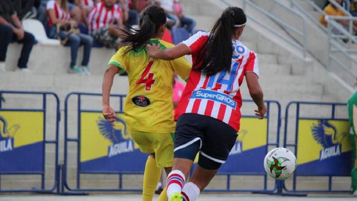 Junior vs. Huila por la ida de los cuartos de final de la Liga Águila Femenina
