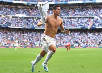 El gol de James Rodríguez frente al Granada, en fotos