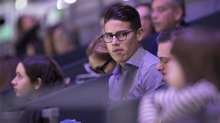 James Rodríguez estuvo presente en la Copa Davis de Madrid, España