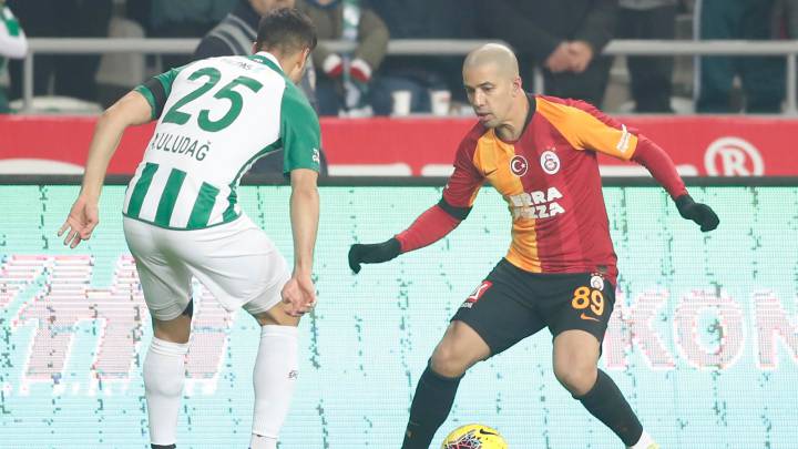 Galatasaray con Falcao en el campo se enfrentó al Konyaspor por la Superliga de Turquía 