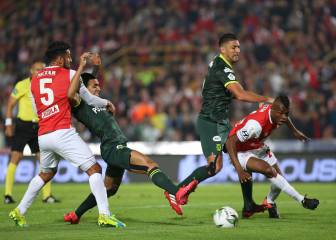 Santa Fe y Nacional empatan en duelo intenso en El Campín