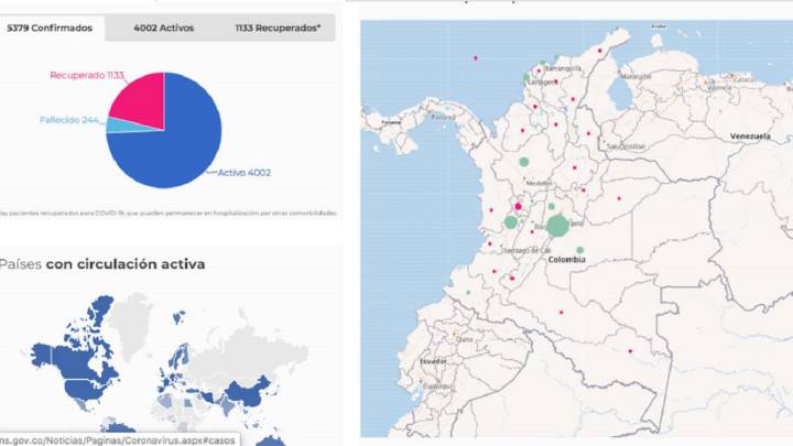 Mapa de casos y muertes por coronavirus por departamentos en Colombia: hoy, 27 de abril
