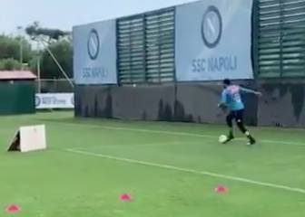 Así fue el regreso a prácticas de David Ospina con Napoli