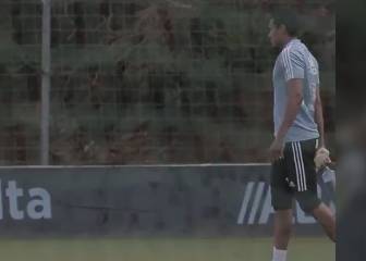 La primera reacción de Murillo al volver a entrenar con Celta