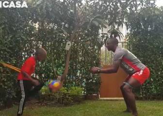 Luis Paz entrena con su hijo en casa: Puliendo la calidad