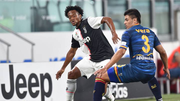 Cuadrado le gana el duelo a Vera: Juventus golea a Lecce