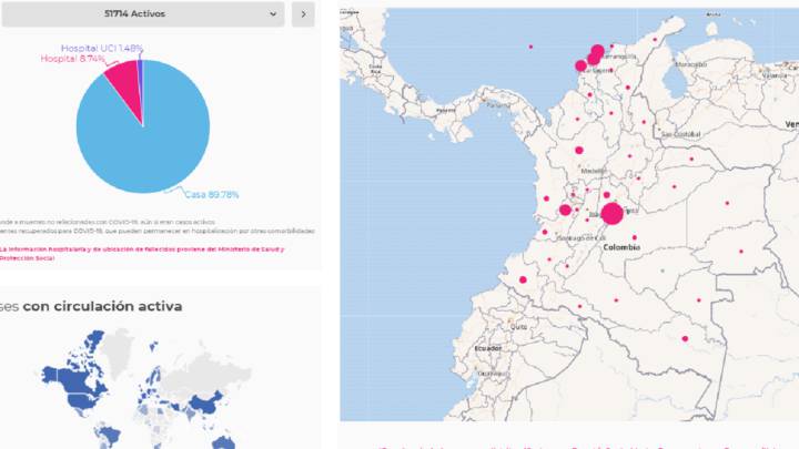Mapa de casos y muertes por coronavirus por departamentos en Colombia: hoy, 30 de junio