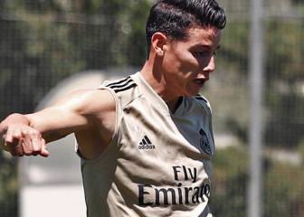 James entrena pensando en San Mamés