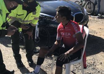 Nairo Quintana sufre accidente mientras entrenaba en Boyacá