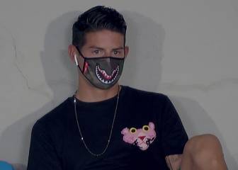 James Rodríguez acompaña al Real Madrid desde la tribuna