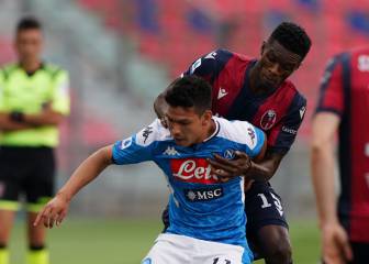 Napoli y Bologna empatan en un partido intenso