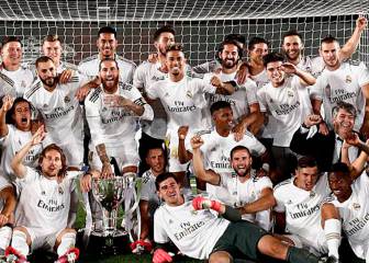James celebra con el Madrid su nuevo título de Liga