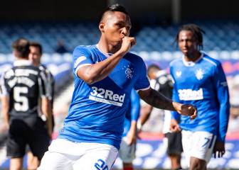 Alfredo Morelos anota doblete en la liga escocesa